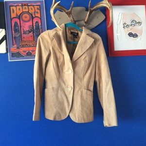 ☕️Cafe Latte Mark Alan Blazer☕️ Genuine Leather